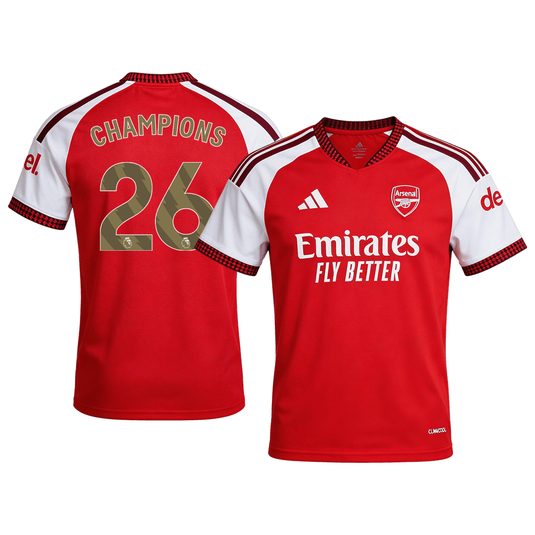 Camiseta Champions #26 Arsenal 2026/27 Primera Equipación - Versión Hincha