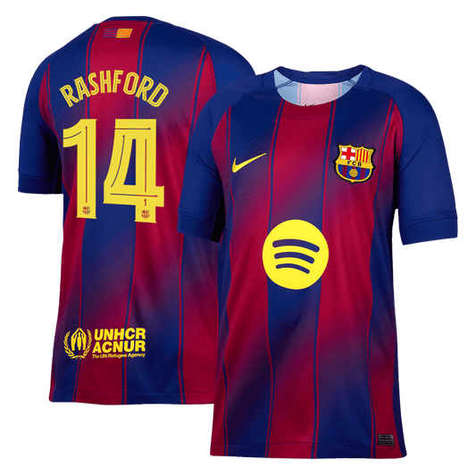 UCL Camiseta RASHFORD #14 Barcelona 2025/26 Primera Equipación-Versión Hincha