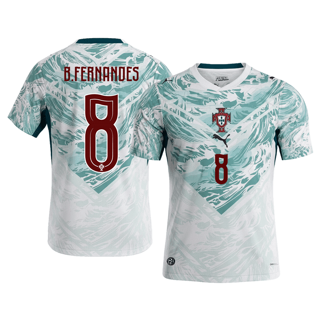 Camiseta B.FERNANDES #8 Portugal 2026 Segunda Equipación Copa del Mundo - Versión Hincha