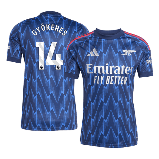 Camiseta GYÖKERES #14 Arsenal 2025/26 Segunda Equipación-Versión Hincha