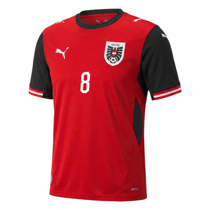 Camiseta ALABA #8 Austria 2026 Primera Equipación Copa del Mundo - Versión Hincha