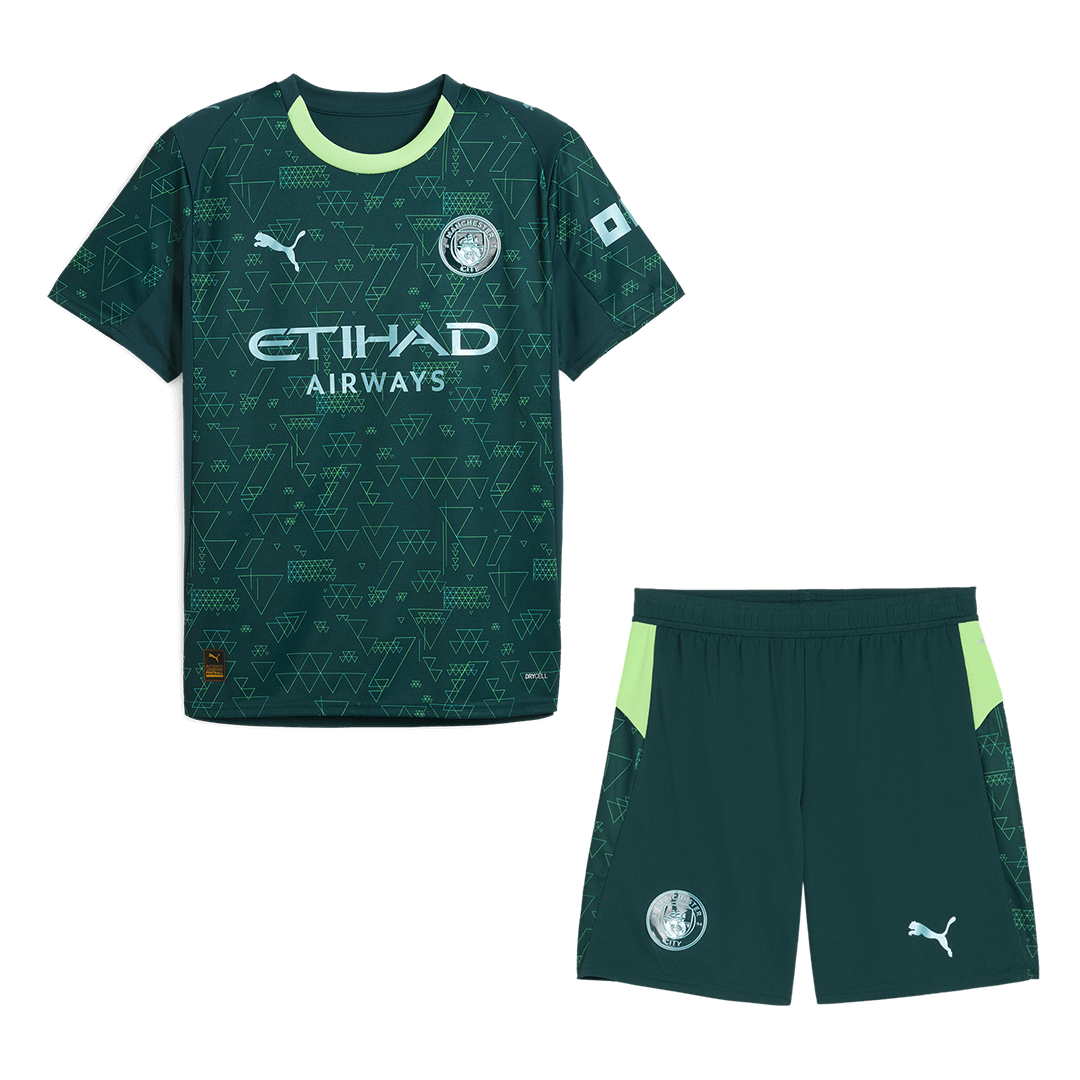 Conjunto Manchester City 
2025/26 Cuarta Equipación camiseta de fútbol