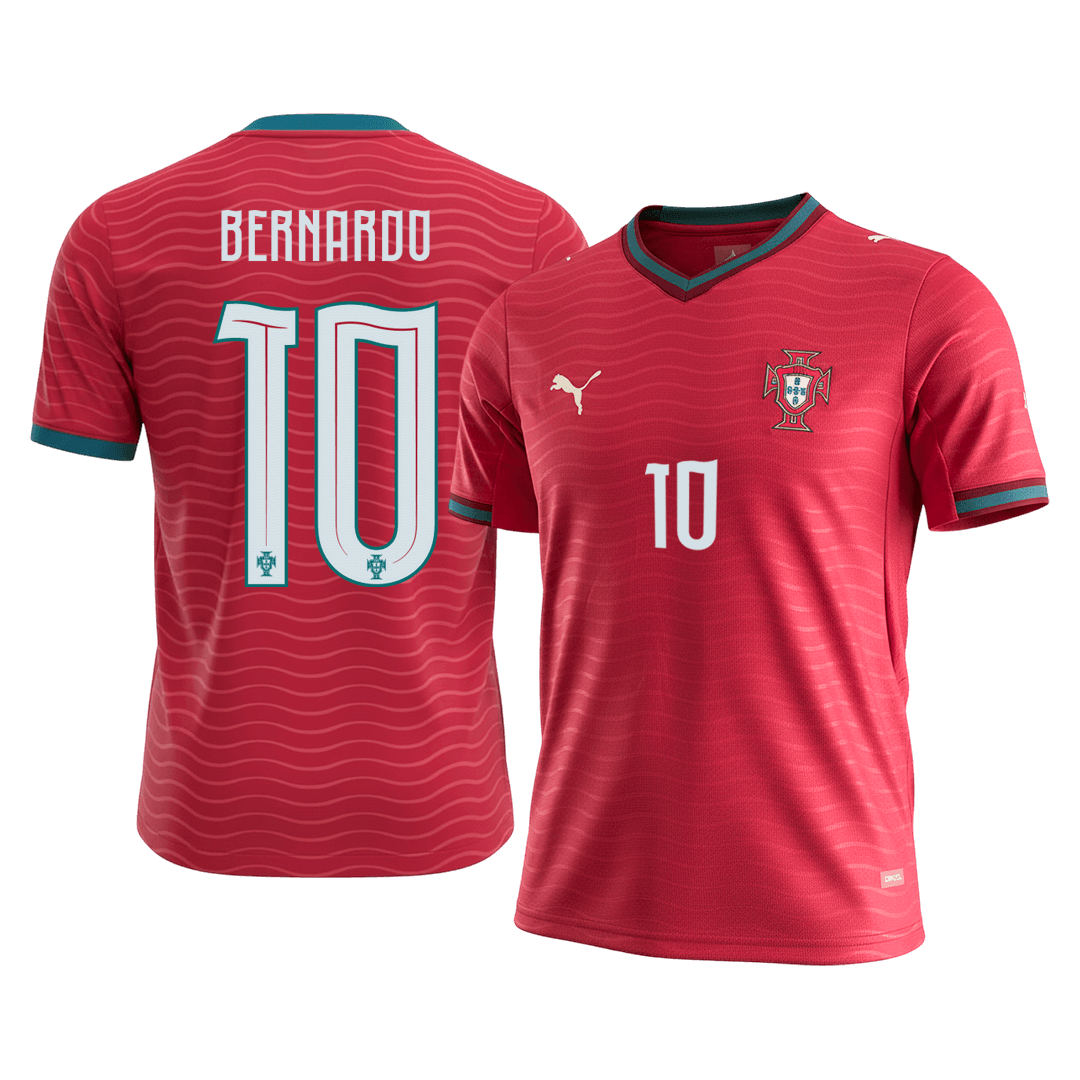 Camiseta BERNARDO #10 Portugal 2026 Primera Equipación Copa del Mundo - Versión Hincha