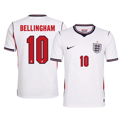 Camiseta BELLINGHAM #10 England 2026 Primera Equipación Copa del Mundo - Versión Hincha