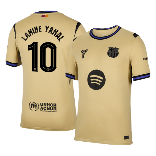 UCL Camiseta LAMINE YAMAL #10 Barcelona 2025/26 Segunda Equipación-Versión Hincha