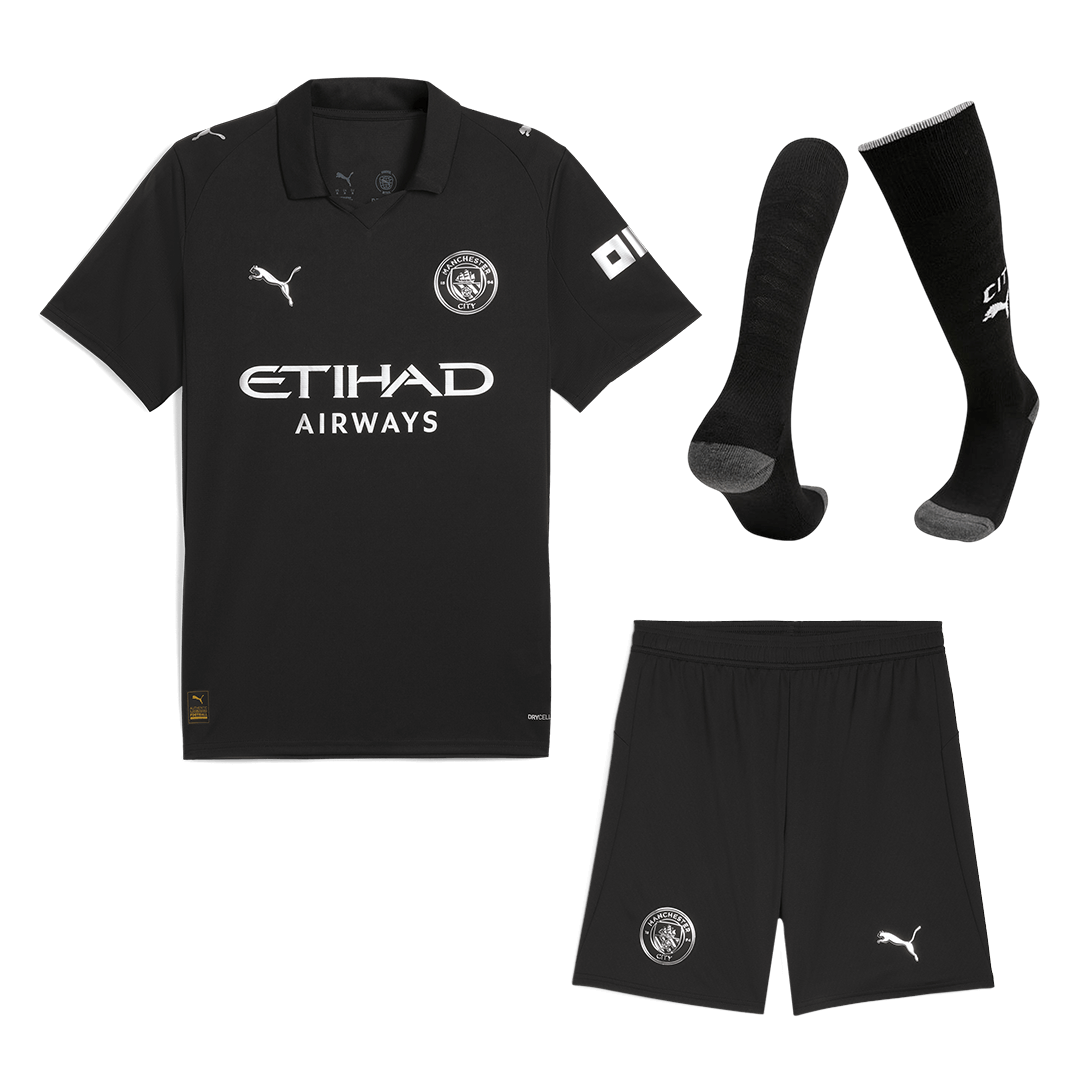 Conjunto Completo Manchester City 2025/26 Segunda Equipación camiseta de fútbol