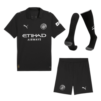 Conjunto Completo Manchester City 2025/26 Segunda Equipación camiseta de fútbol