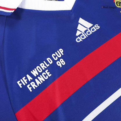 Camiseta Retro 1998 ZIDANE #10 Francia Primera Equipación Copa del Mundo