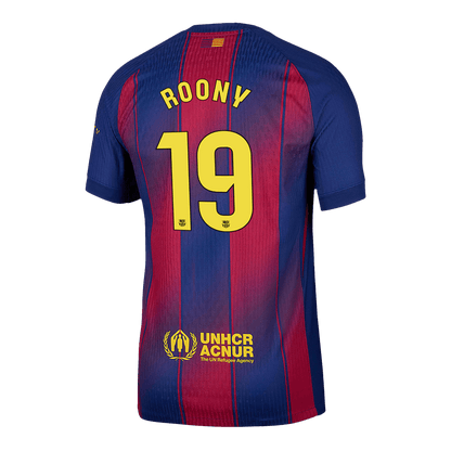 Camiseta Auténtica ROONY #19 Barcelona 2025/26 Primera Equipación -Versión Jugador