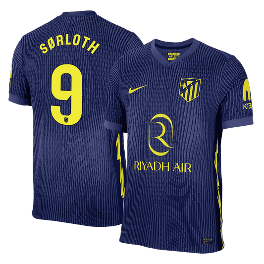 Camiseta Auténtica Sørloth #9 Atletico Madrid 2025/26 Segunda Equipación - Versión Jugador