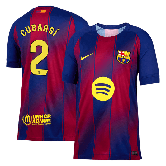 Camiseta CUBARSÍ #2 Barcelona 2025/26 Primera Equipación Hombre - Versión Hincha