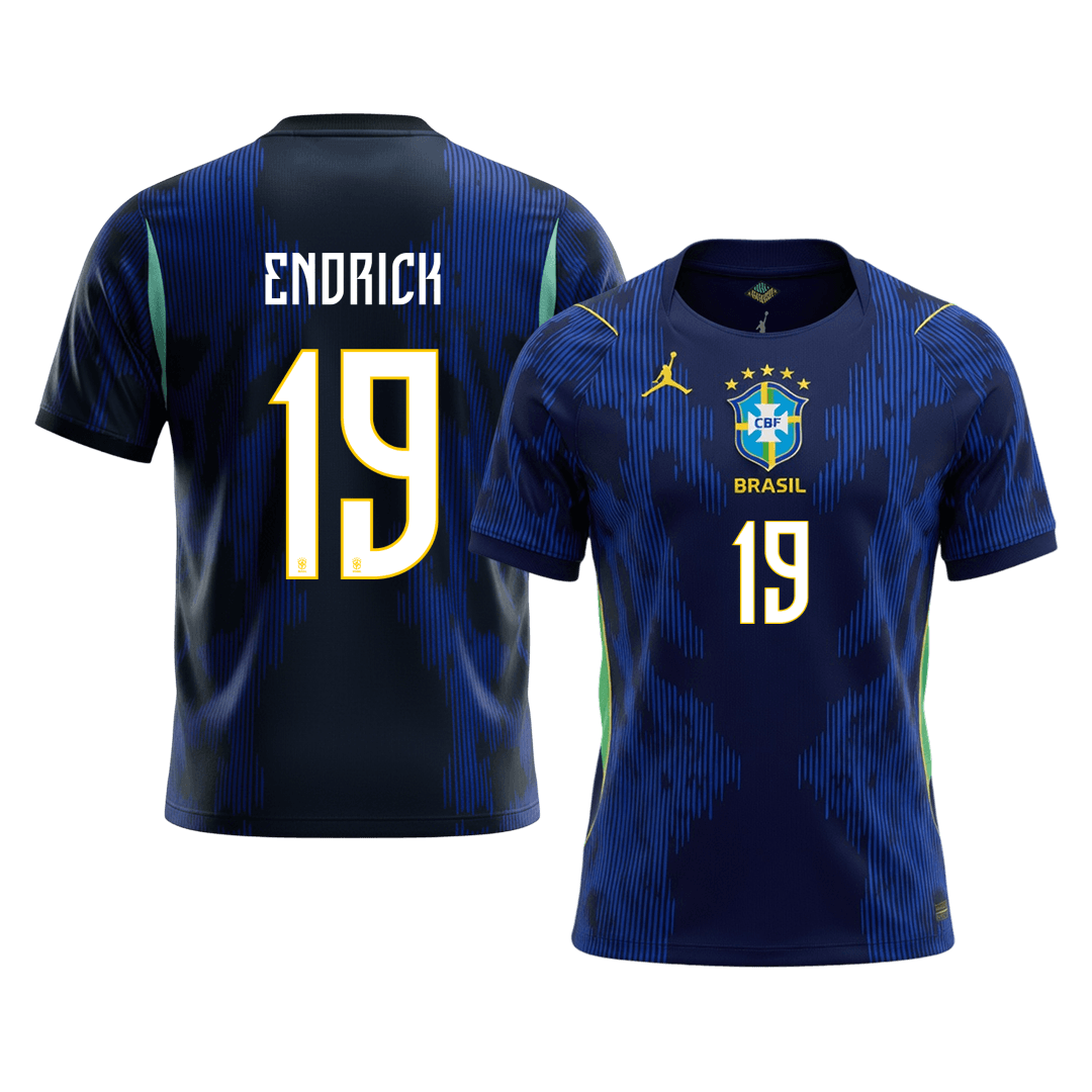 Camiseta ENDRICK #19 Brazil 2026 Segunda Equipación Copa del Mundo - Versión Hincha