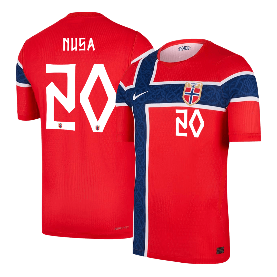 Camiseta Auténtica NUSA #20 Norway 2026 Primera Equipación Copa del Mundo -Versión Jugador