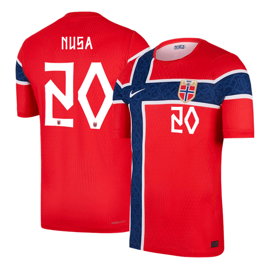 Camiseta Auténtica Nusa #20 Noruega 2026 Primera Equipación Copa del Mundo - Versión Jugador