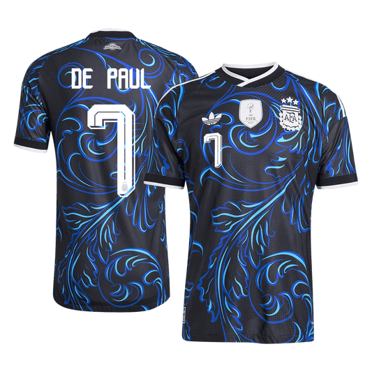 Camiseta Auténtica De Paul #7 Argentina 2026 Segunda Equipación Copa del Mundo - Versión Jugador