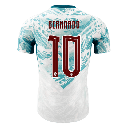 Camiseta Auténtica BERNARDO #10 Portugal 2026 Segunda Equipación Copa del Mundo -Versión Jugador