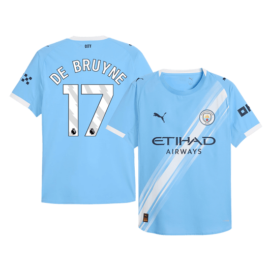 Camiseta DE BRUYNE #17 Manchester City 2025/26 Primera Equipación - Versión Jugador