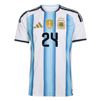Calidad Premium Camiseta E. FERNÁNDEZ #24 Argentina 2026 Primera Equipación Copa del Mundo -Versión Hincha