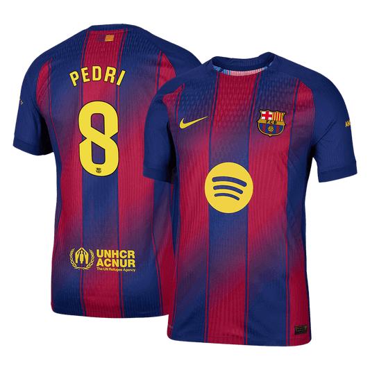 Camiseta Auténtica PEDRI #8 Barcelona 2025/26 Primera Equipación-Versión Jugador