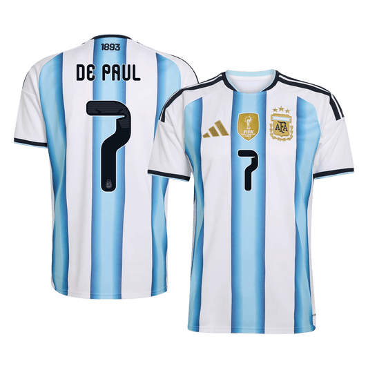 Camiseta De Paul #7 Argentina 2026 Primera Equipación Copa del Mundo - Versión Hincha (Calidad Premium)