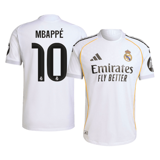 Camiseta Auténtica MBAPPÉ #10 Real Madrid 2025/26 Primera Equipación-Versión Jugador