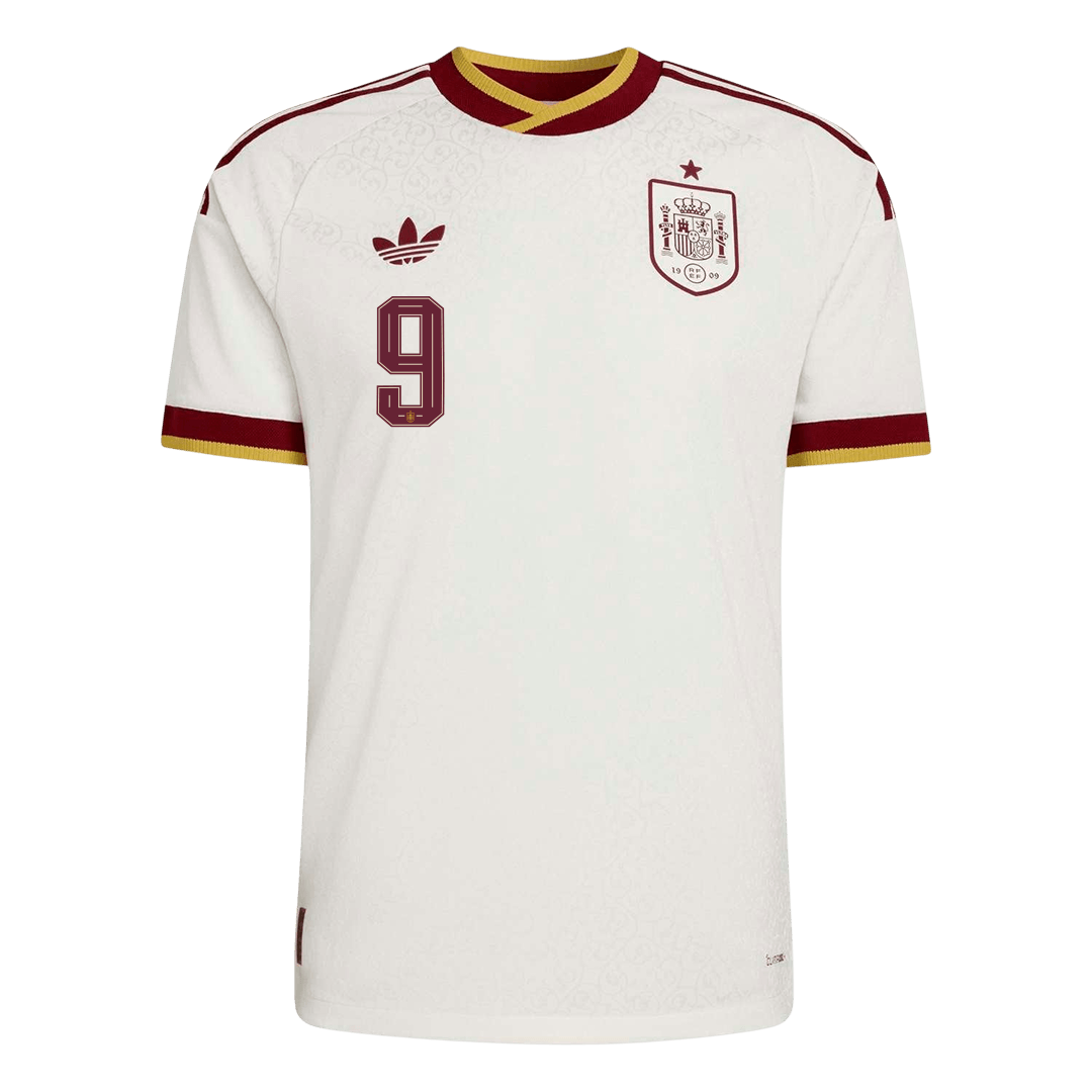 Camiseta Auténtica GAVI #9 Spain 2026 Segunda Equipación Copa del Mundo -Versión Jugador