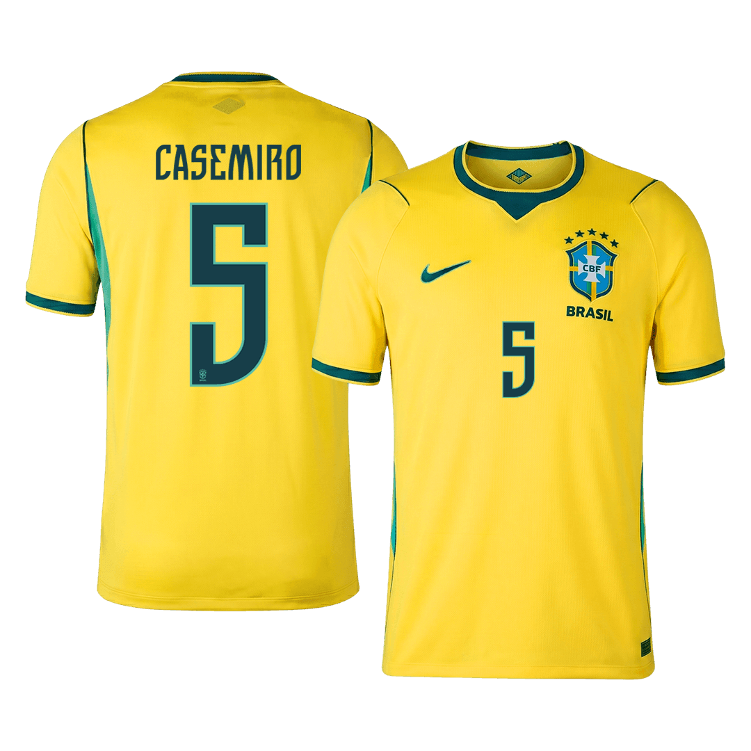 Camiseta CASEMIRO #5 Brazil 2026 Primera Equipación Copa del Mundo - Versión Hincha