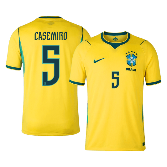 Camiseta Casemiro #5 Brasil 2026 Primera Equipación Copa del Mundo - Versión Hincha