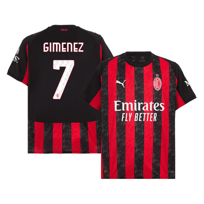 Camiseta GIMENEZ #7 AC Milan 2025/26 Primera Equipación-Versión Hincha