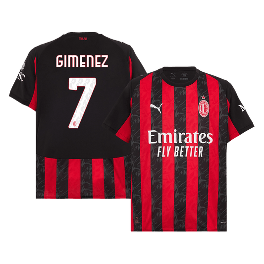 Camiseta GIMENEZ #7 AC Milan 2025/26 Primera Equipación-Versión Hincha