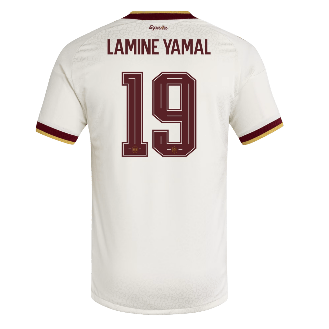 Camiseta Auténtica Lamine Yamal #19 España 2026 Segunda Equipación Copa del Mundo - Versión Jugador