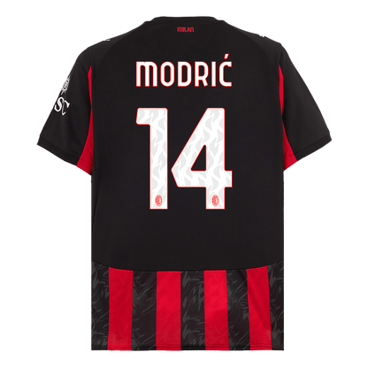 Camiseta MODRIĆ #14 AC Milan 2025/26 Primera Equipación-Versión Hincha