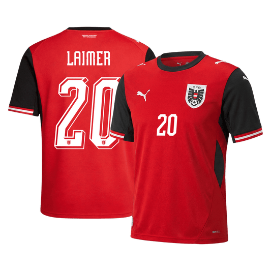Camiseta LAIMER #20 Austria 2026 Primera Equipación Copa del Mundo - Versión Hincha