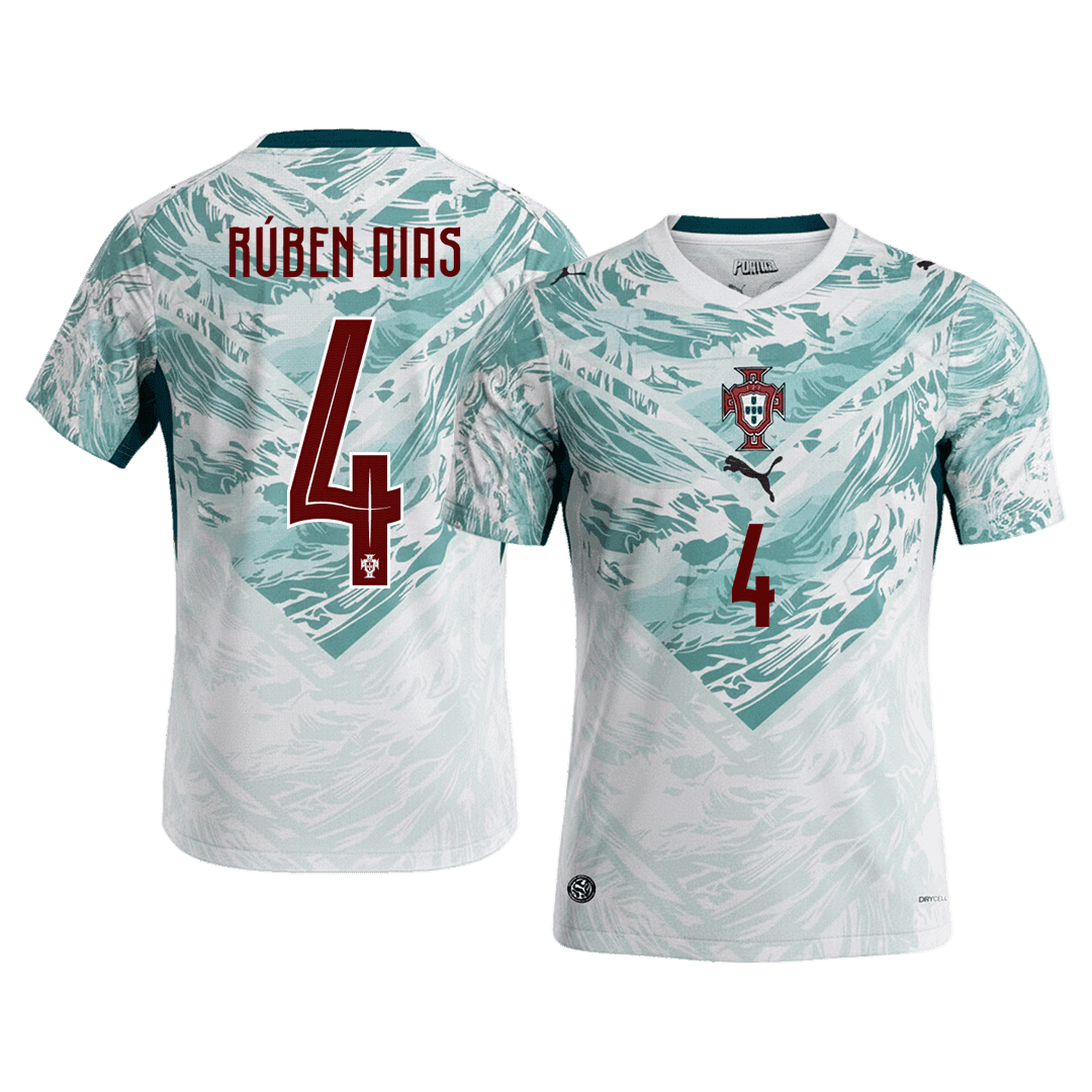 Camiseta RÚBEN DIAS #4 Portugal 2026 Segunda Equipación Copa del Mundo - Versión Hincha