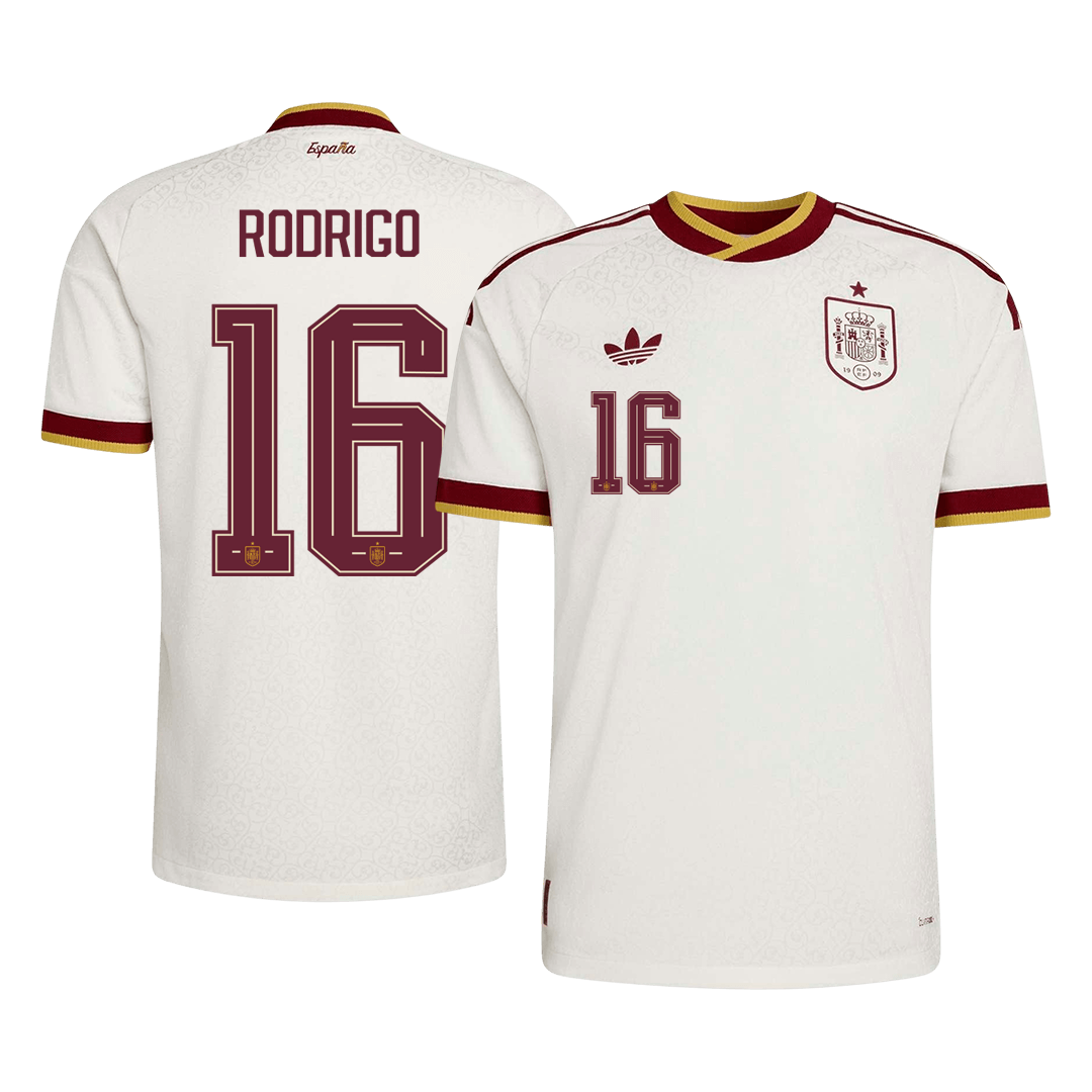 Camiseta Auténtica RODRIGO #16 Spain 2026 Segunda Equipación Copa del Mundo -Versión Jugador