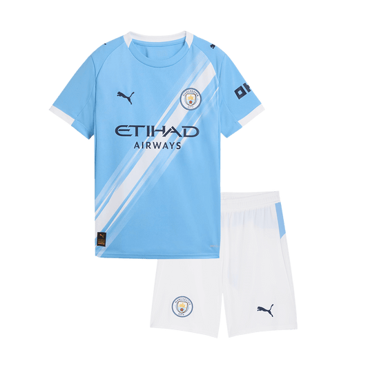 Miniconjunto Manchester City 2025/26 Local Niño (Camiseta + Pantalón Corto)