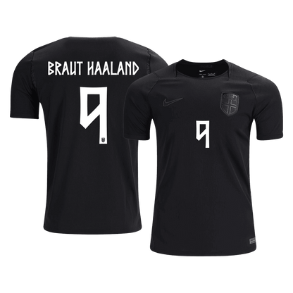 Camiseta BRAUT HAALAND #9 Norway 2026 Segunda Equipación Copa del Mundo - Versión Hincha