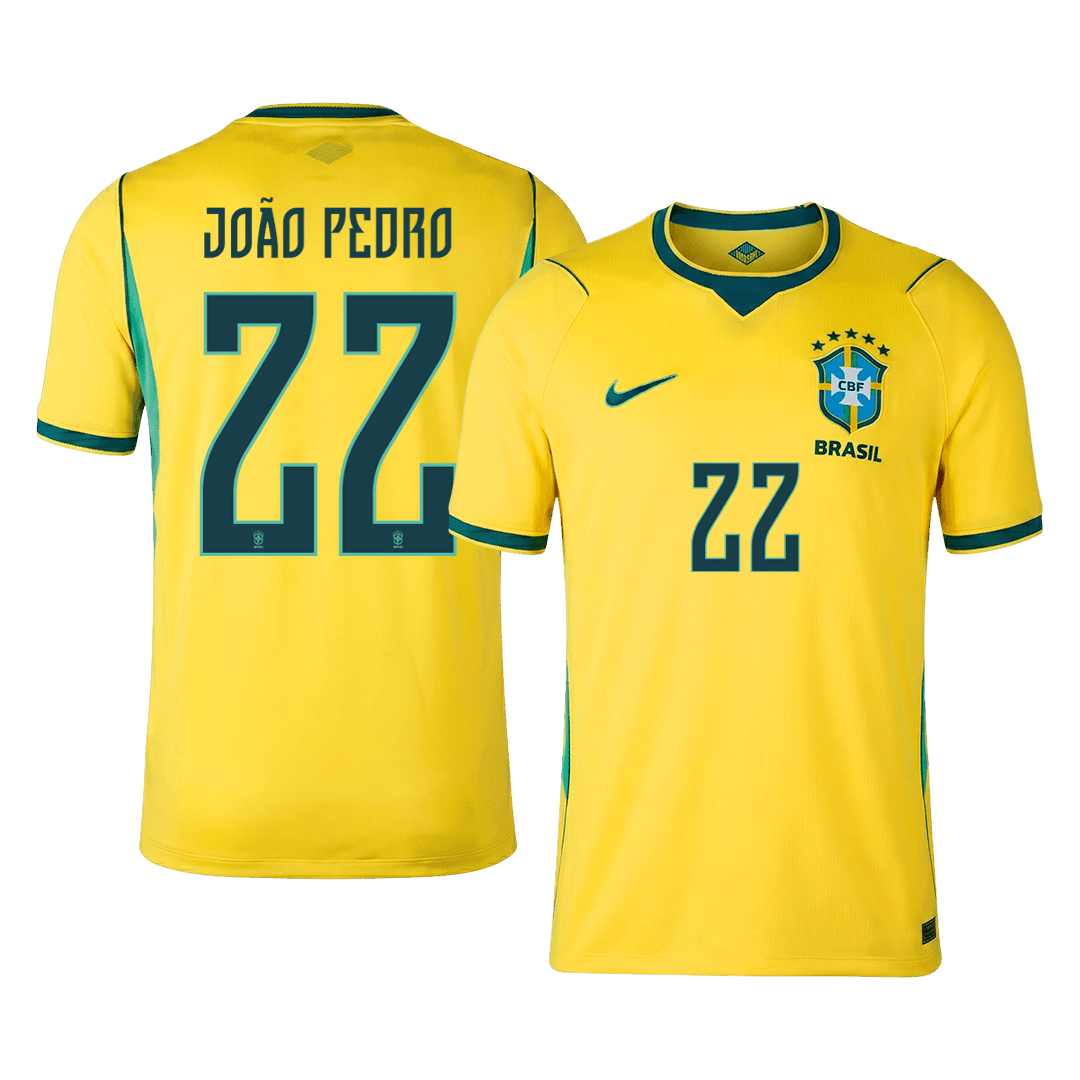 Camiseta JOÃO PEDRO #22 Brazil 2026 Primera Equipación Copa del Mundo - Versión Hincha