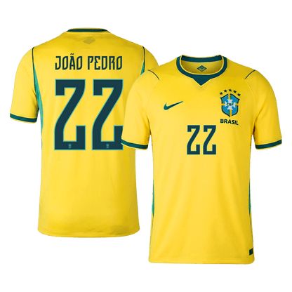 Camiseta JOÃO PEDRO #22 Brazil 2026 Primera Equipación Copa del Mundo - Versión Hincha