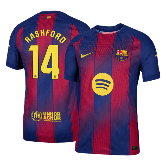 Camiseta Auténtica RASHFORD #14 Barcelona 2025/26 Primera Equipación-Versión Jugador