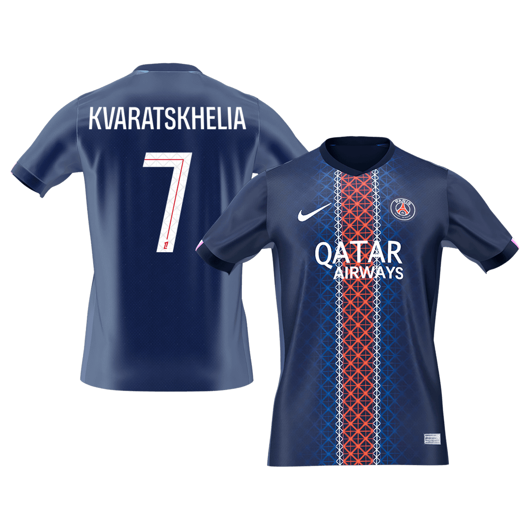 Calidad Premium Camiseta KVARATSKHELIA #7 PSG 2025/26 Primera Equipaci¨®n-Versi¨®n Hincha