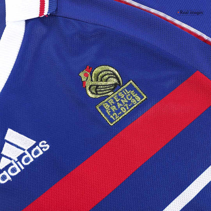 Camiseta Retro 1998 ZIDANE #10 Francia Primera Equipación Copa del Mundo