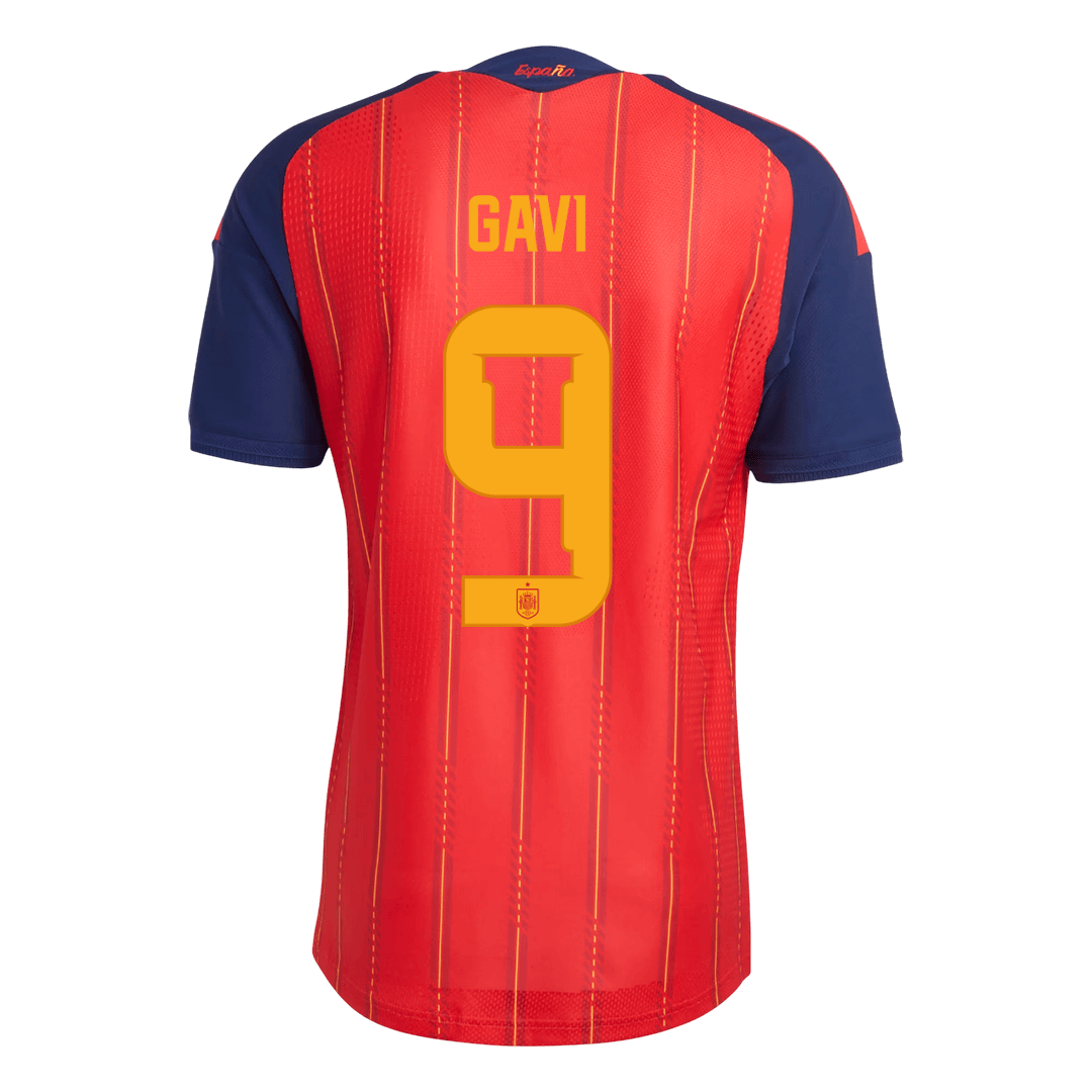 Camiseta Auténtica GAVI	 #9 Spain 2026 Primera Equipación Copa del Mundo -Versión Jugador