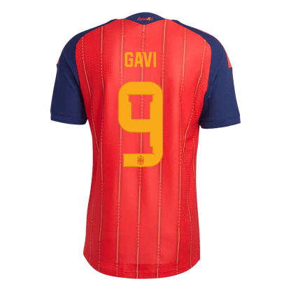 Camiseta Auténtica GAVI	 #9 Spain 2026 Primera Equipación Copa del Mundo -Versión Jugador