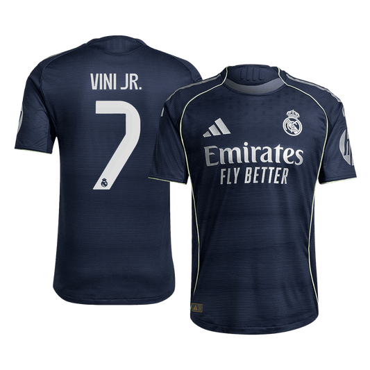 Camiseta Auténtica VINI JR. #7 Real Madrid 2025/26 Segunda Equipación-Versión Jugador