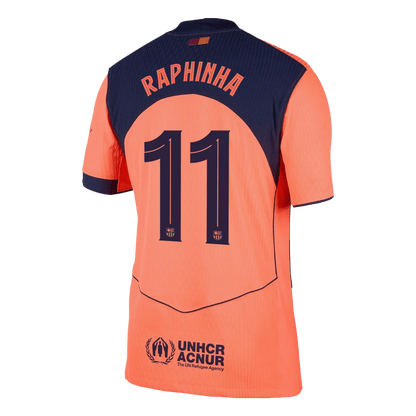 UCL Camiseta Auténtica RAPHINHA #11 Barcelona 2025/26 Tercera Equipación -Versión Jugador