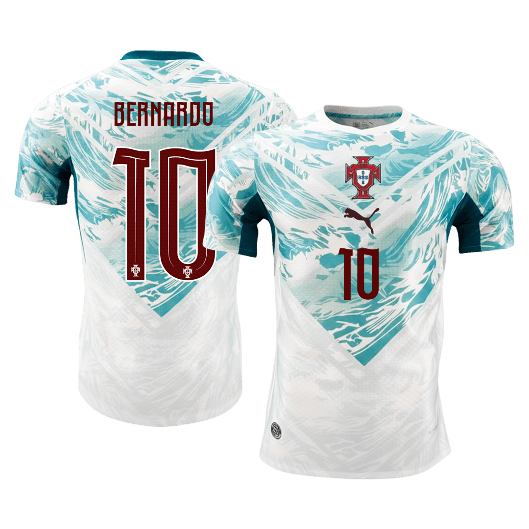 Camiseta Auténtica BERNARDO #10 Portugal 2026 Segunda Equipación Copa del Mundo -Versión Jugador