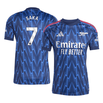 Camiseta SAKA #7 Arsenal 2025/26 Segunda Equipación-Versión Hincha