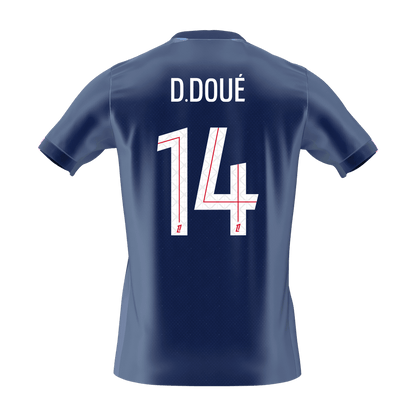 Calidad Premium Camiseta D.DOU¨¦ #14 PSG 2025/26 Primera Equipaci¨®n-Versi¨®n Hincha