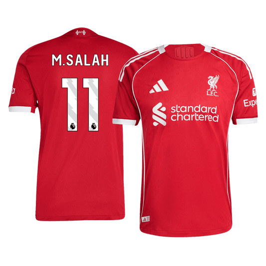Camiseta Auténtica M.SALAH #11 Liverpool 2025/26 Primera Equipación-Versión Jugador